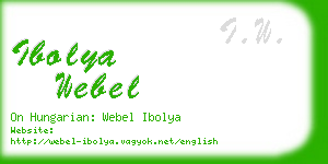 ibolya webel business card